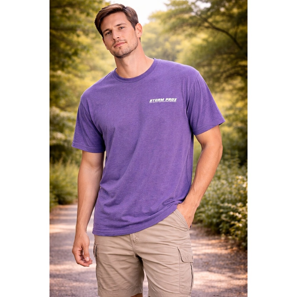 David & Goliath Storm Pros T-Shirt Purple Graphic Tee Mens‎ Large